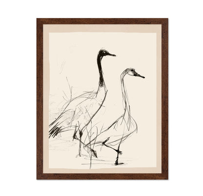 Graceful Crane Sketch