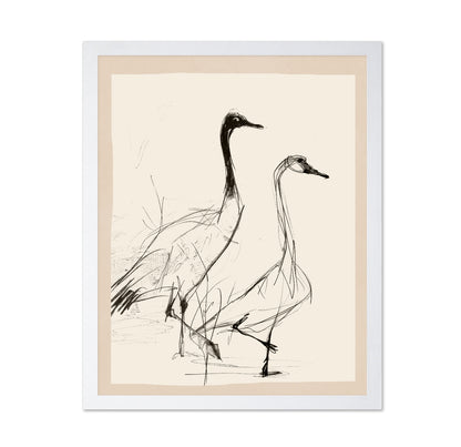 Graceful Crane Sketch