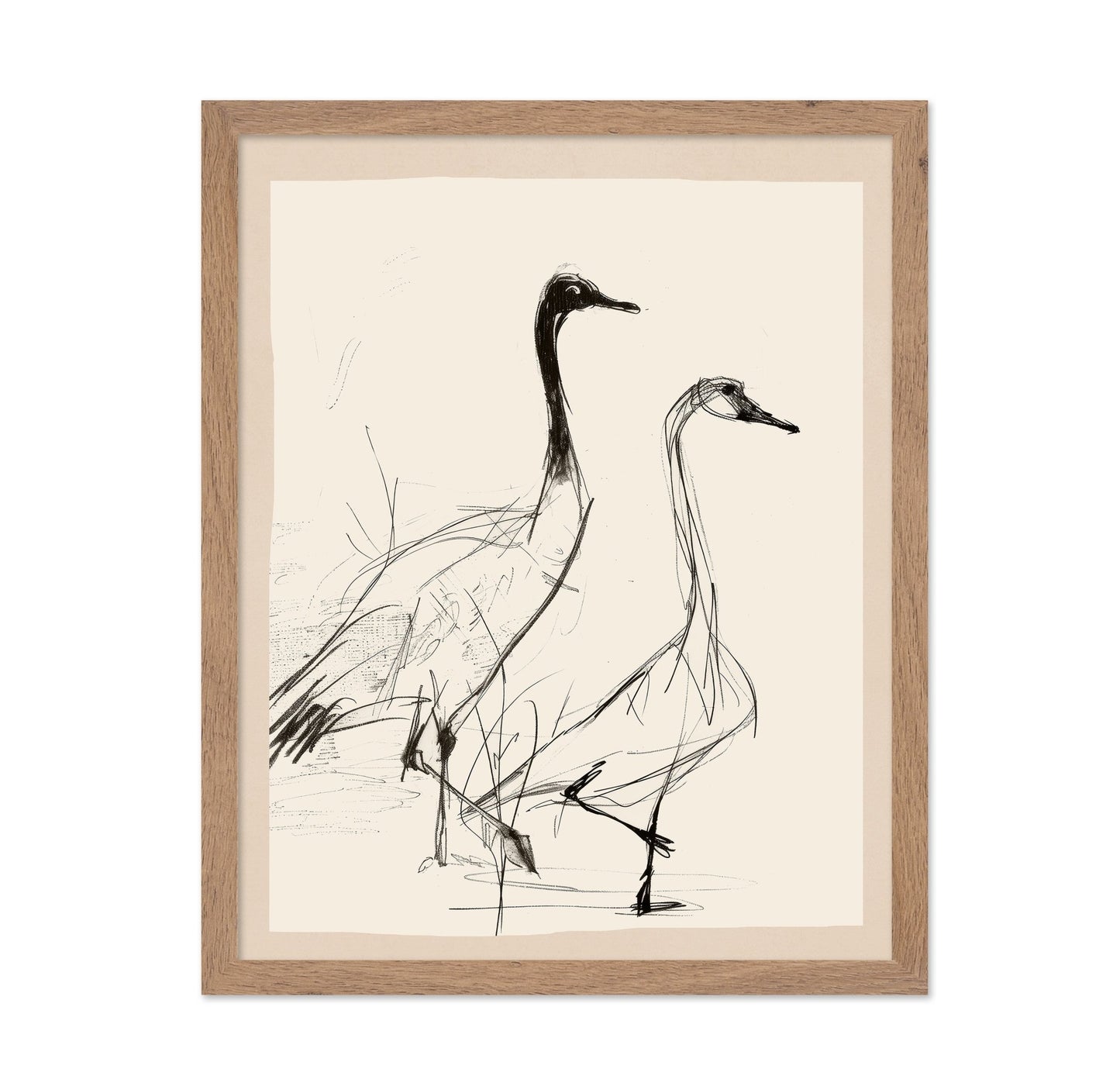 Graceful Crane Sketch