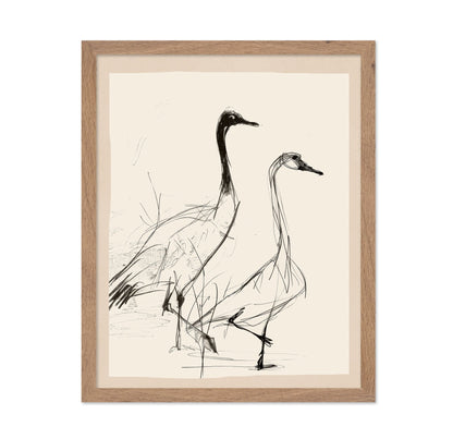 Graceful Crane Sketch