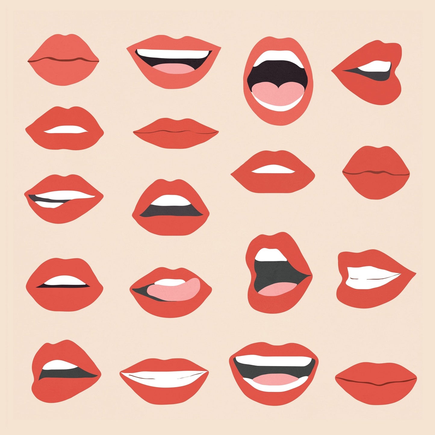 Red Lips Pattern