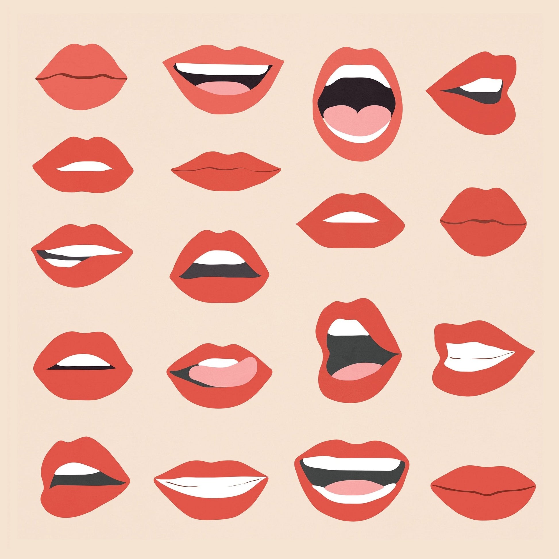 Red Lips Pattern