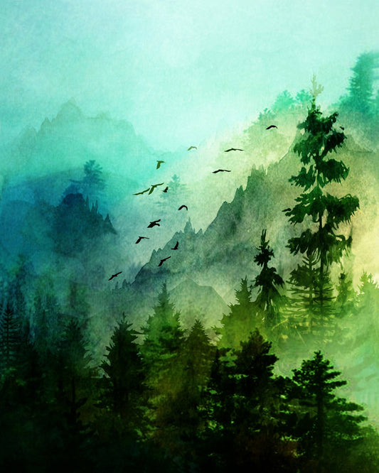 Misty Forest Peaks