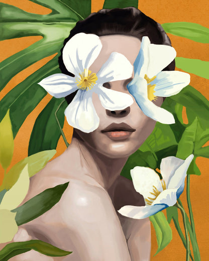 Floral Face Portrait No1