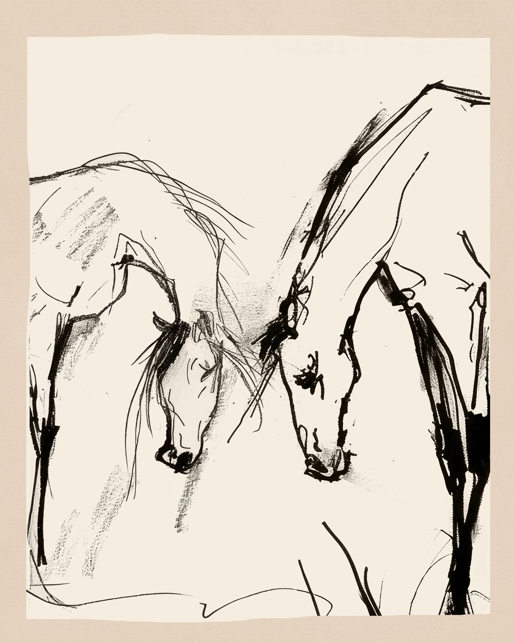 Abstract Horse Sketch