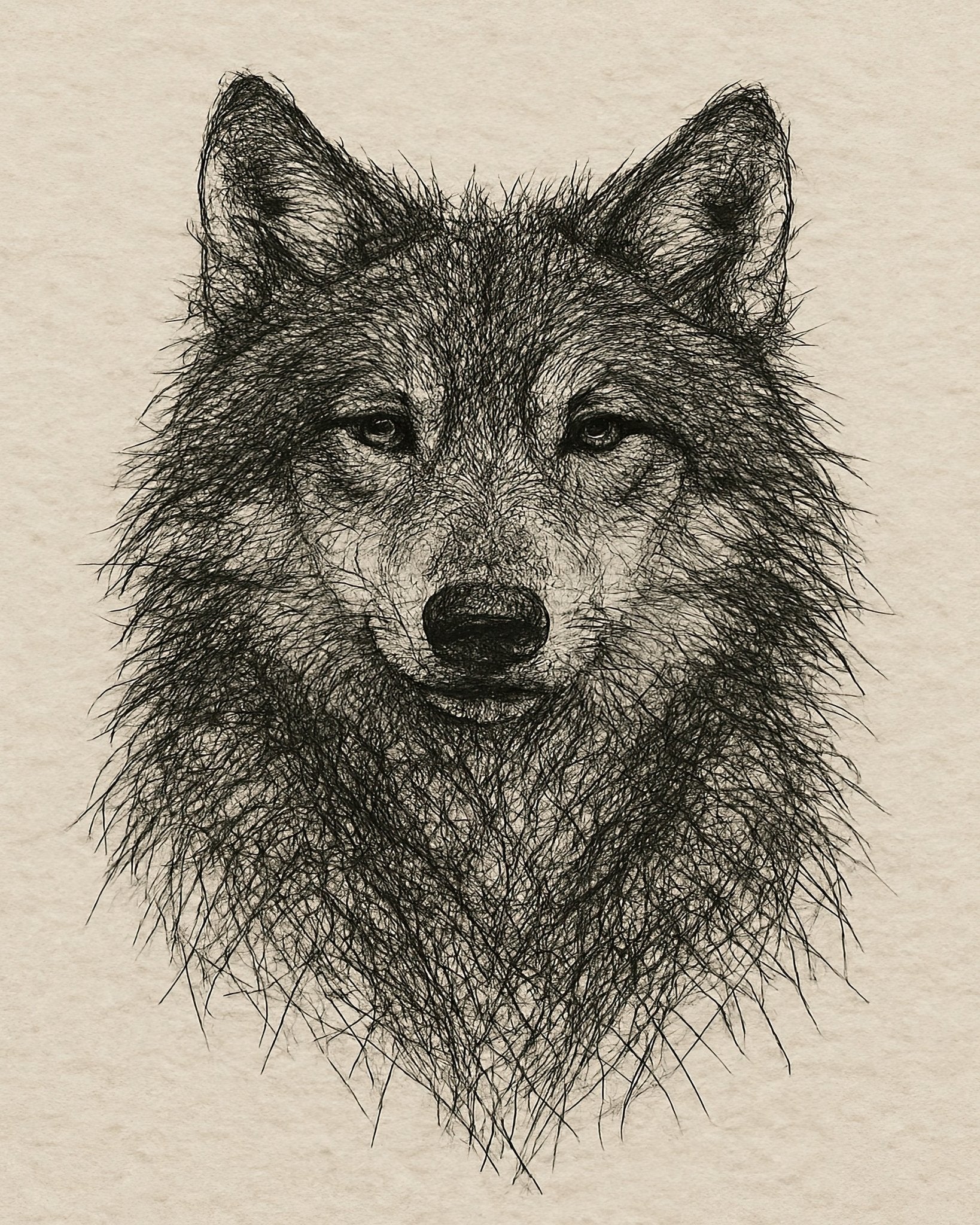 Wild Wolf Portrait