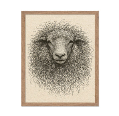 Curly Sheep Portrait