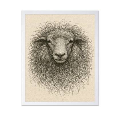 Curly Sheep Portrait