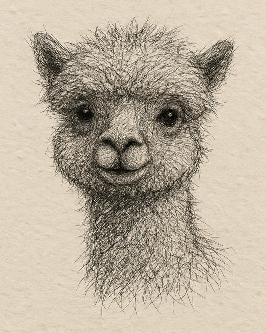 Gentle Alpaca Face