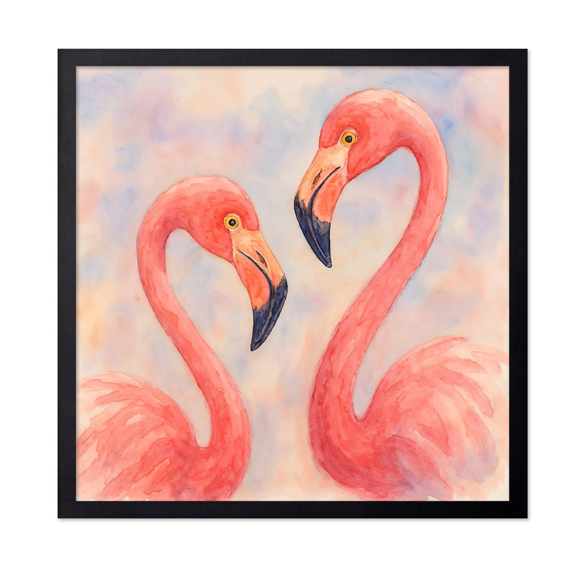 Pink Flamingo Pair No2