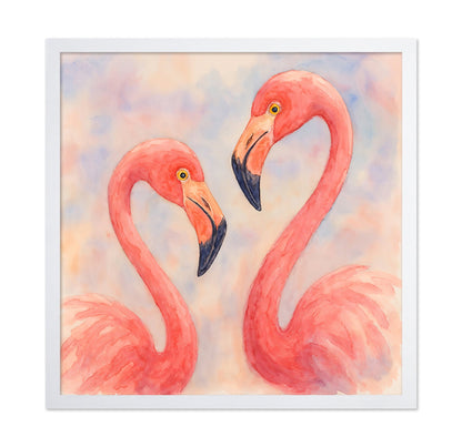 Pink Flamingo Pair No2