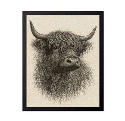 Sketch Highland Cow