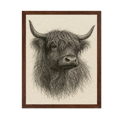 Sketch Highland Cow