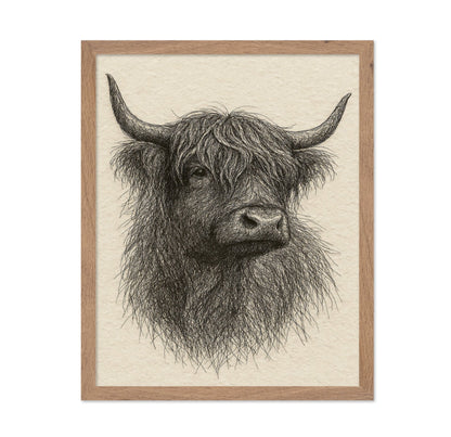 Sketch Highland Cow