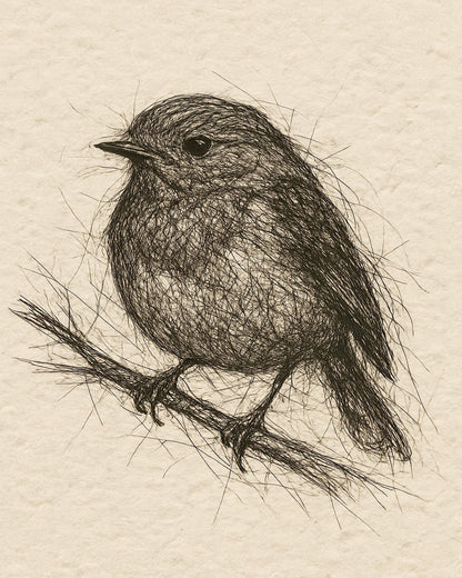 Sketch Bird Branch