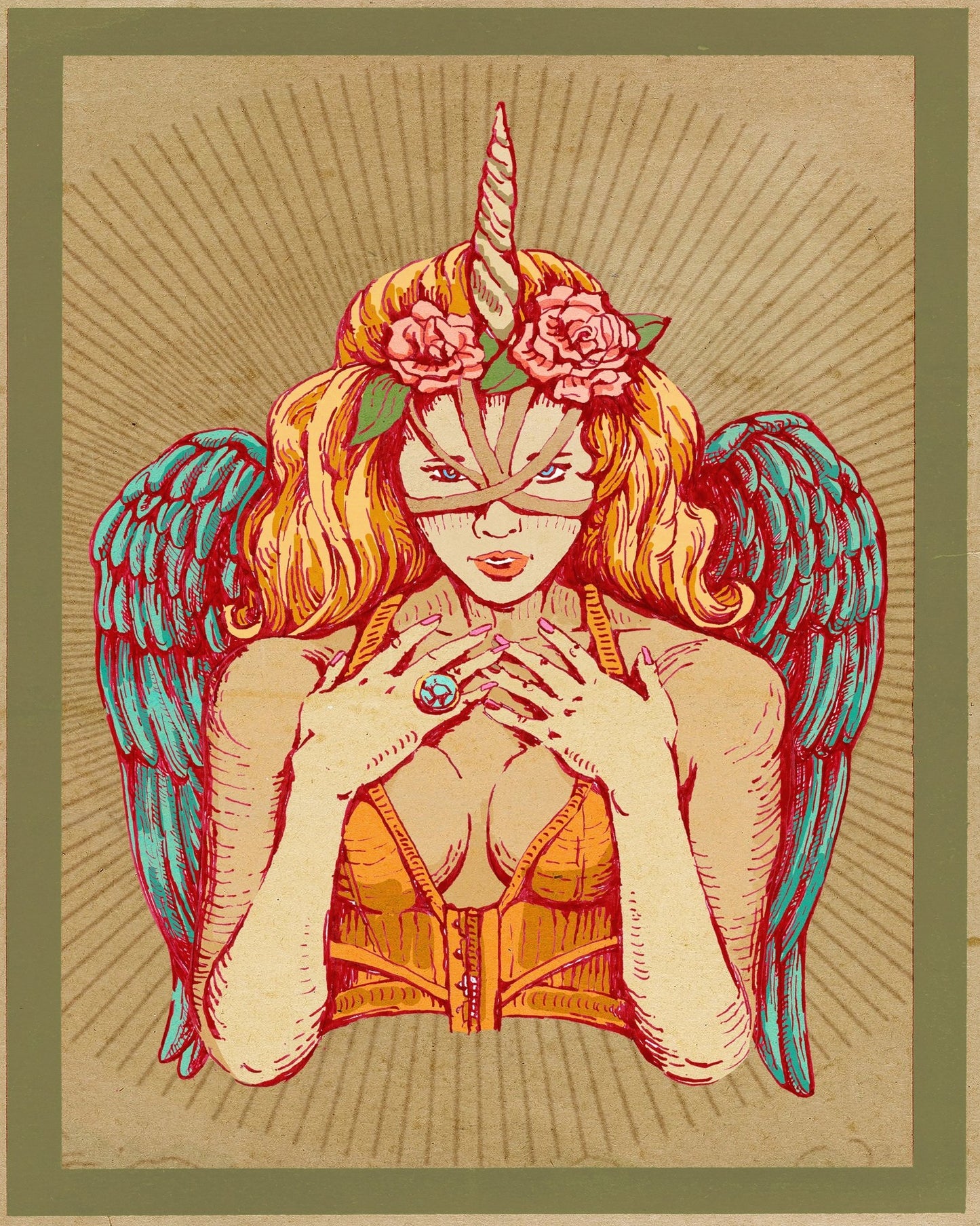 Winged Unicorn Woman