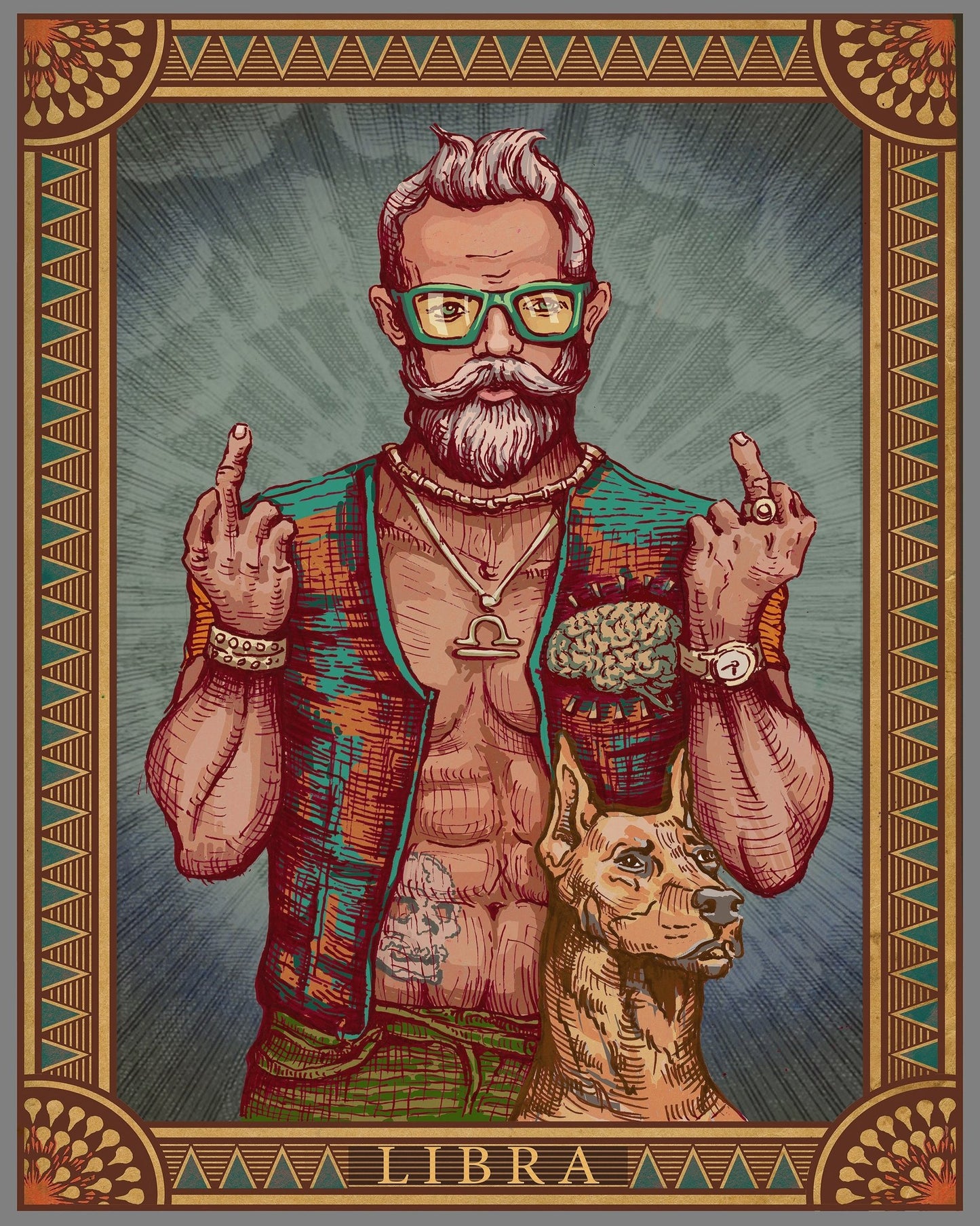 Libra Bearded Man