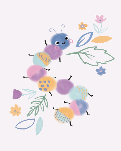 Colorful Happy Caterpillar