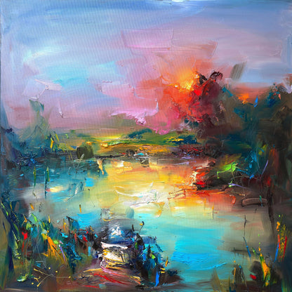 Vibrant Abstract Landscape