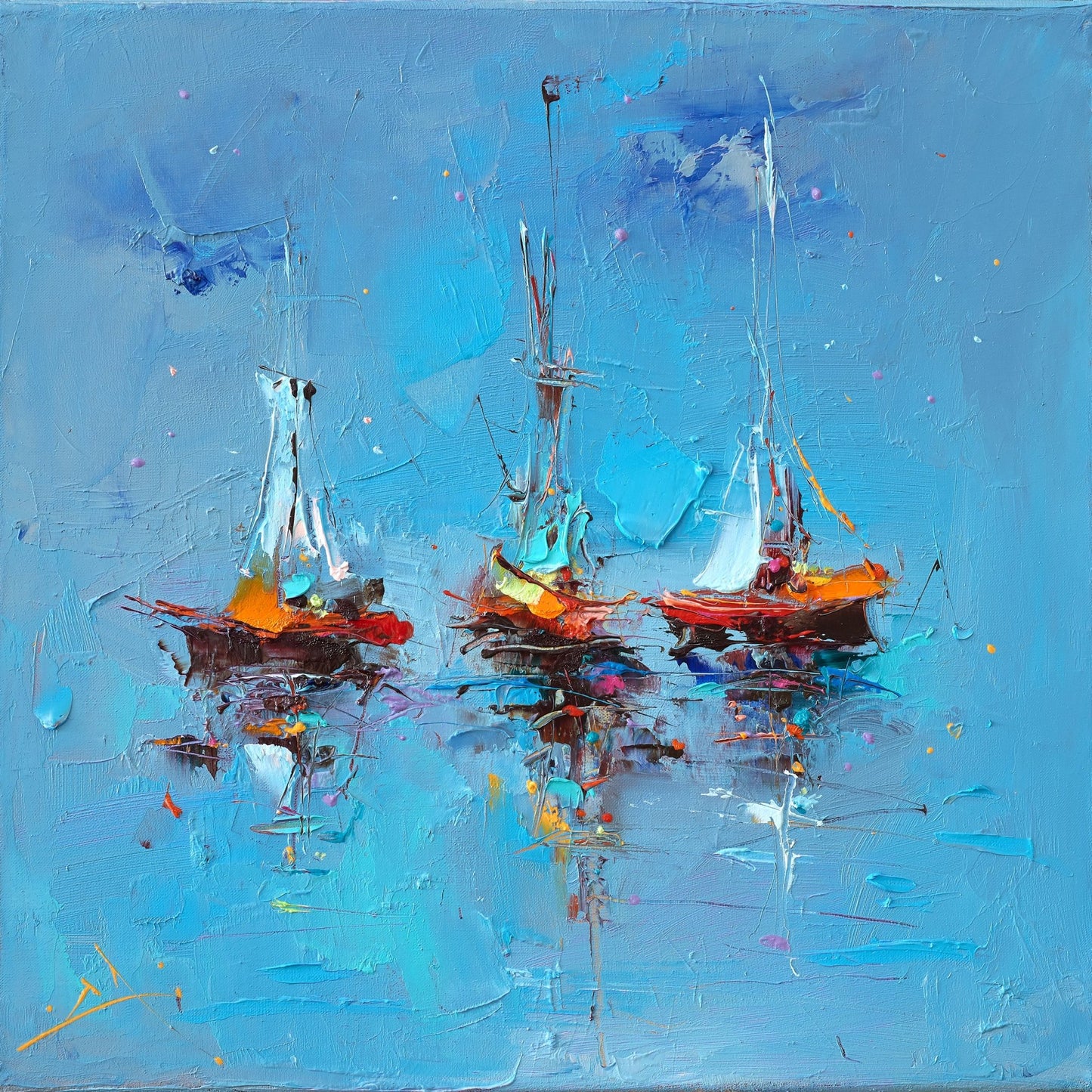 Abstract Sailboats