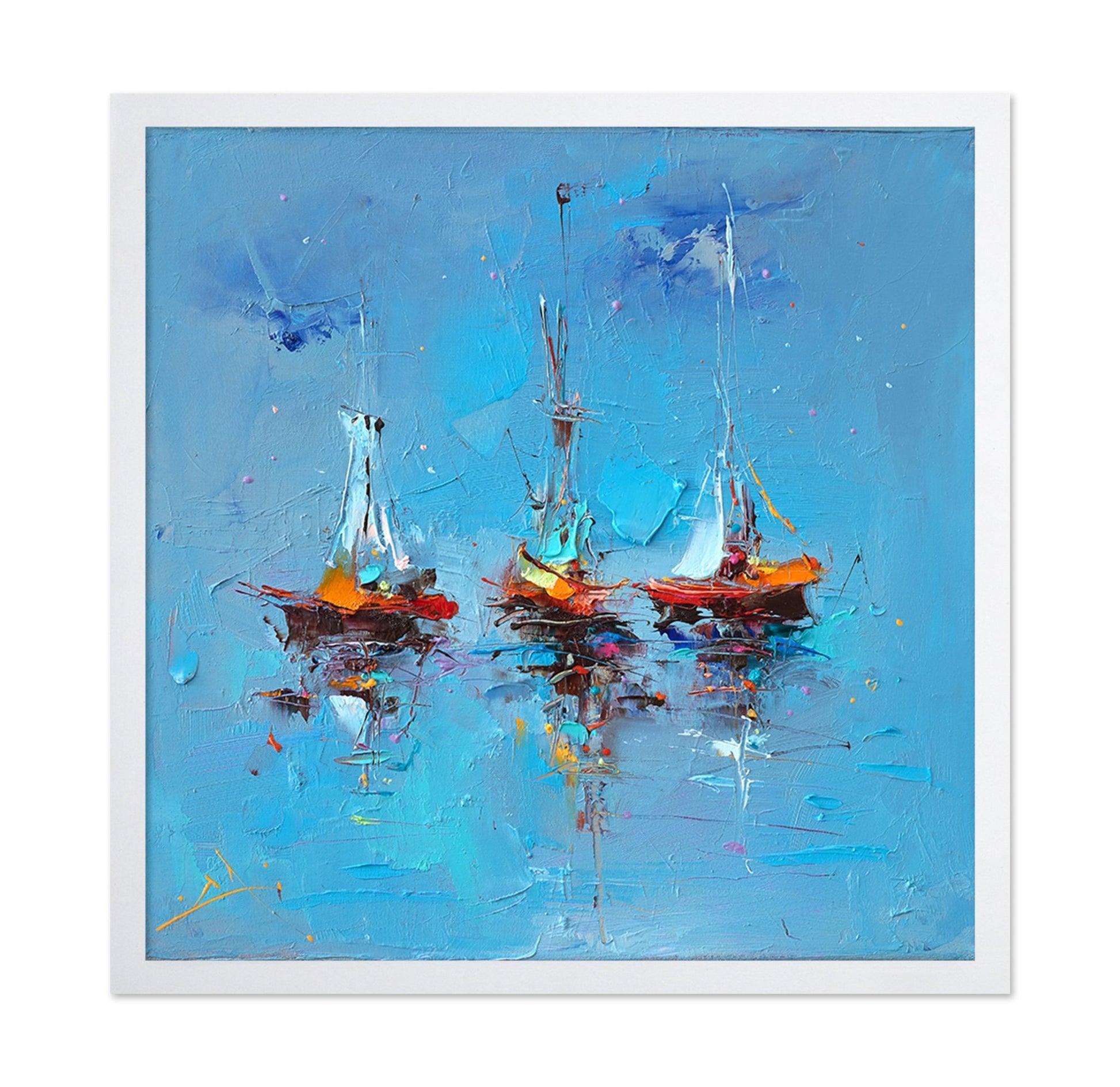 Abstract Sailboats