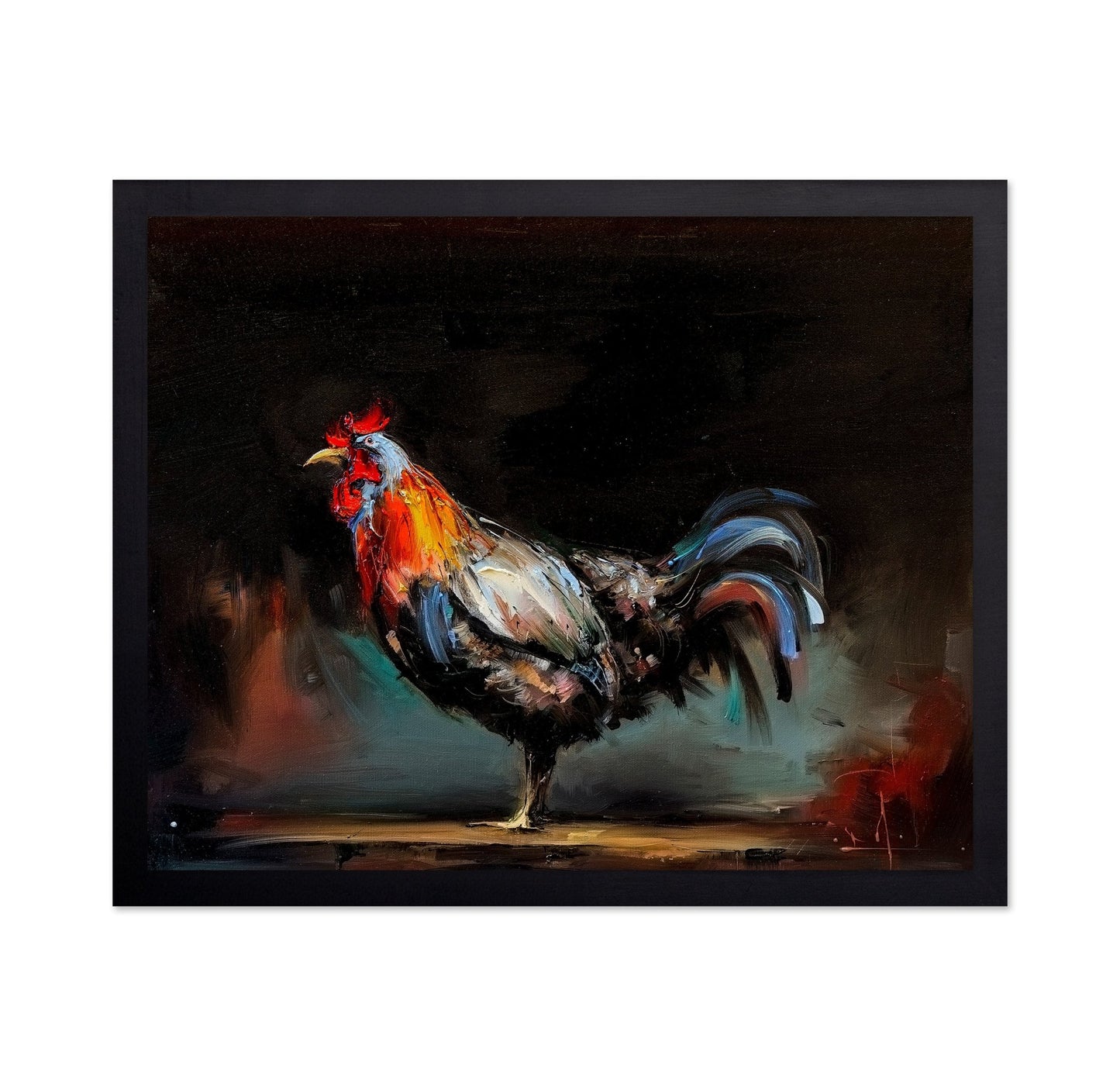 Colorful Rooster Painting
