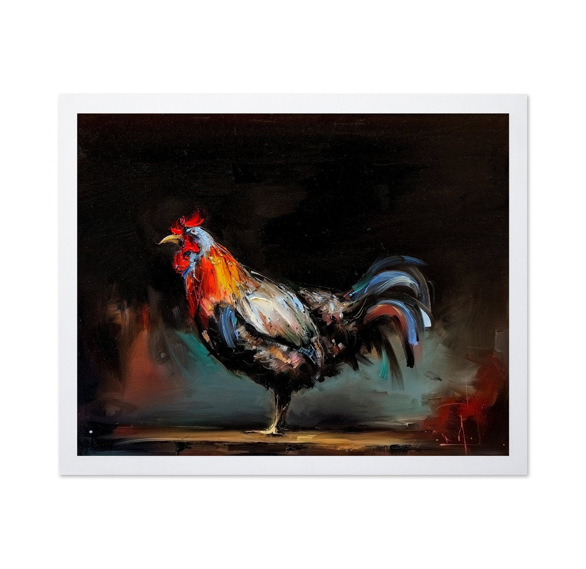 Colorful Rooster Painting