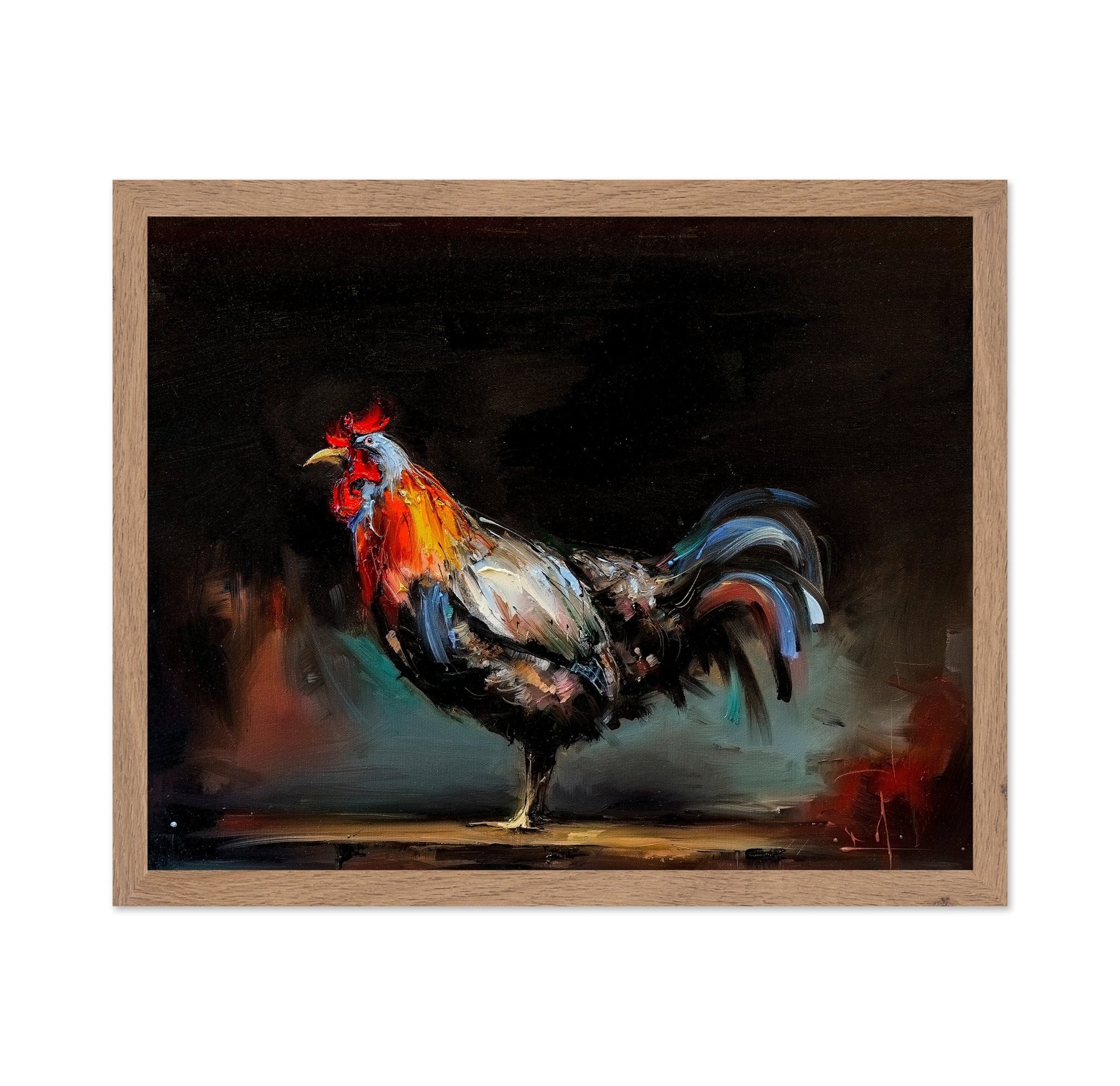 Colorful Rooster Painting
