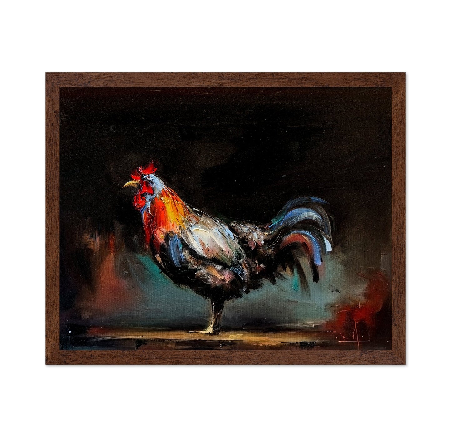 Colorful Rooster Painting