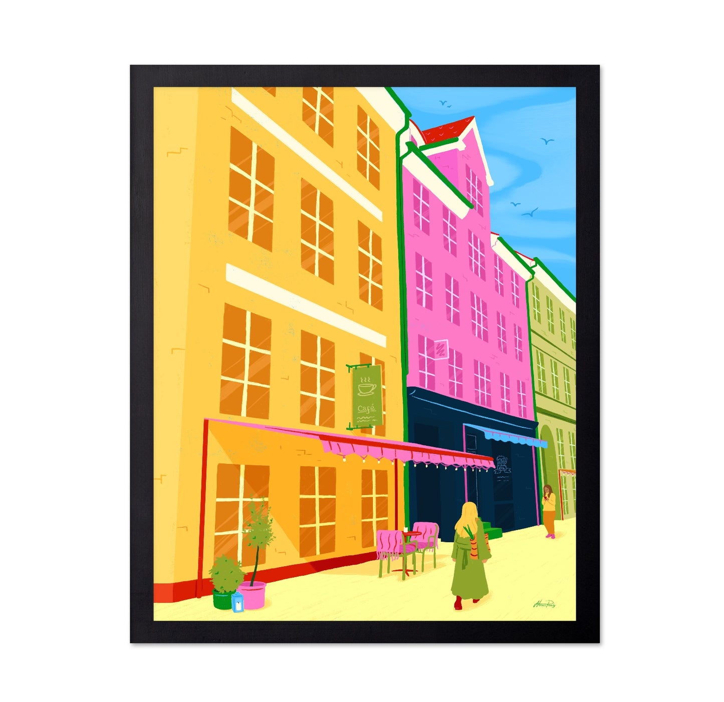 Colorful Cafe Street
