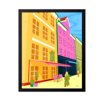 Colorful Cafe Street