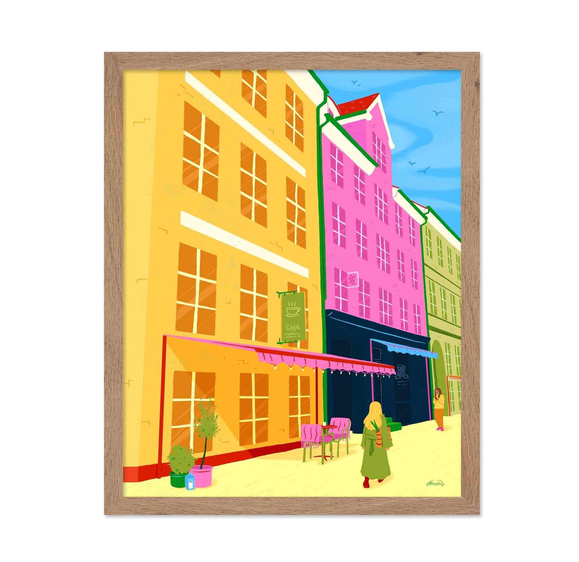 Colorful Cafe Street