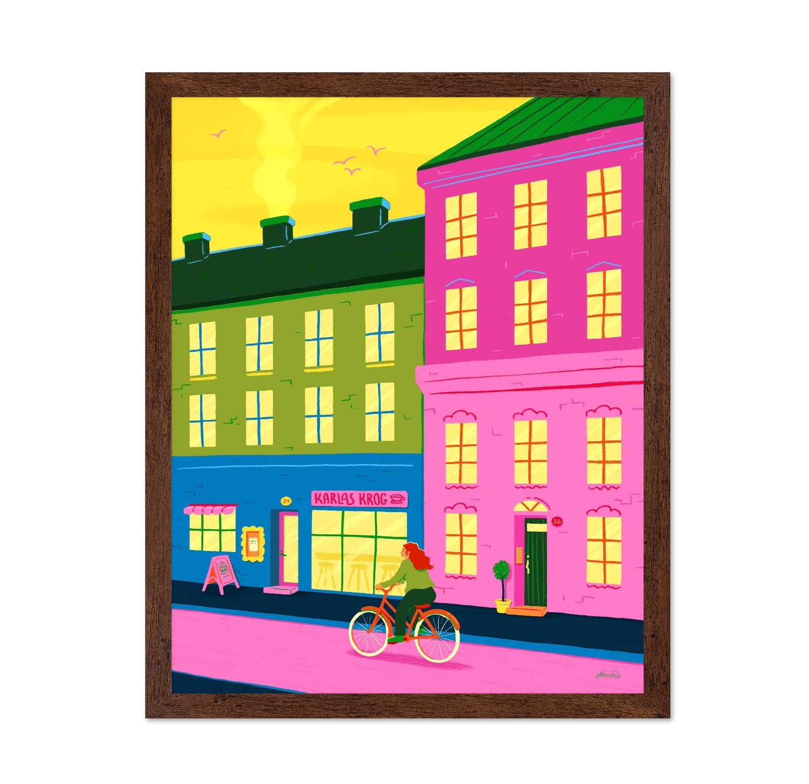 Colorful City Bike Ride