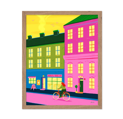 Colorful City Bike Ride