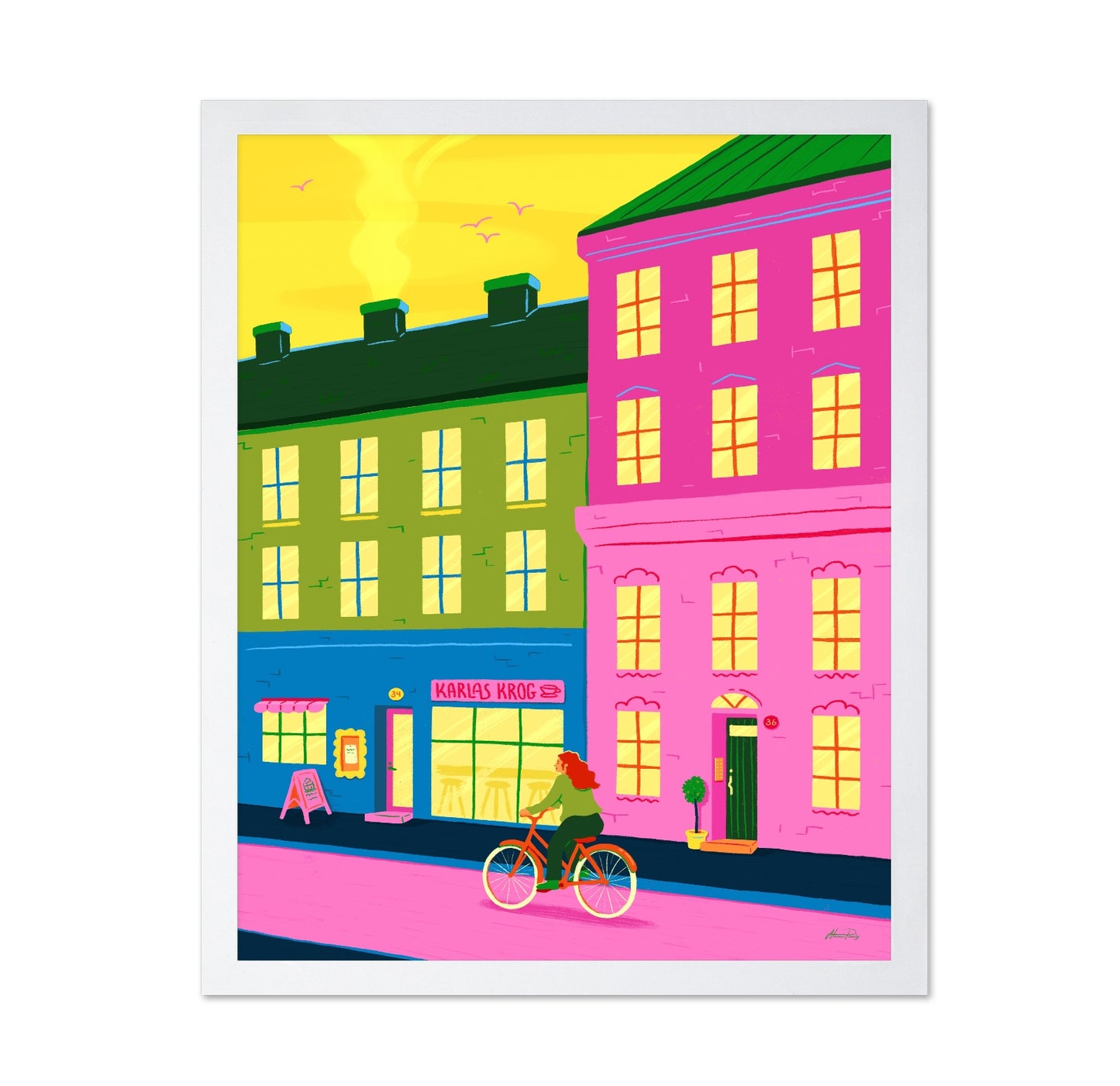 Colorful City Bike Ride