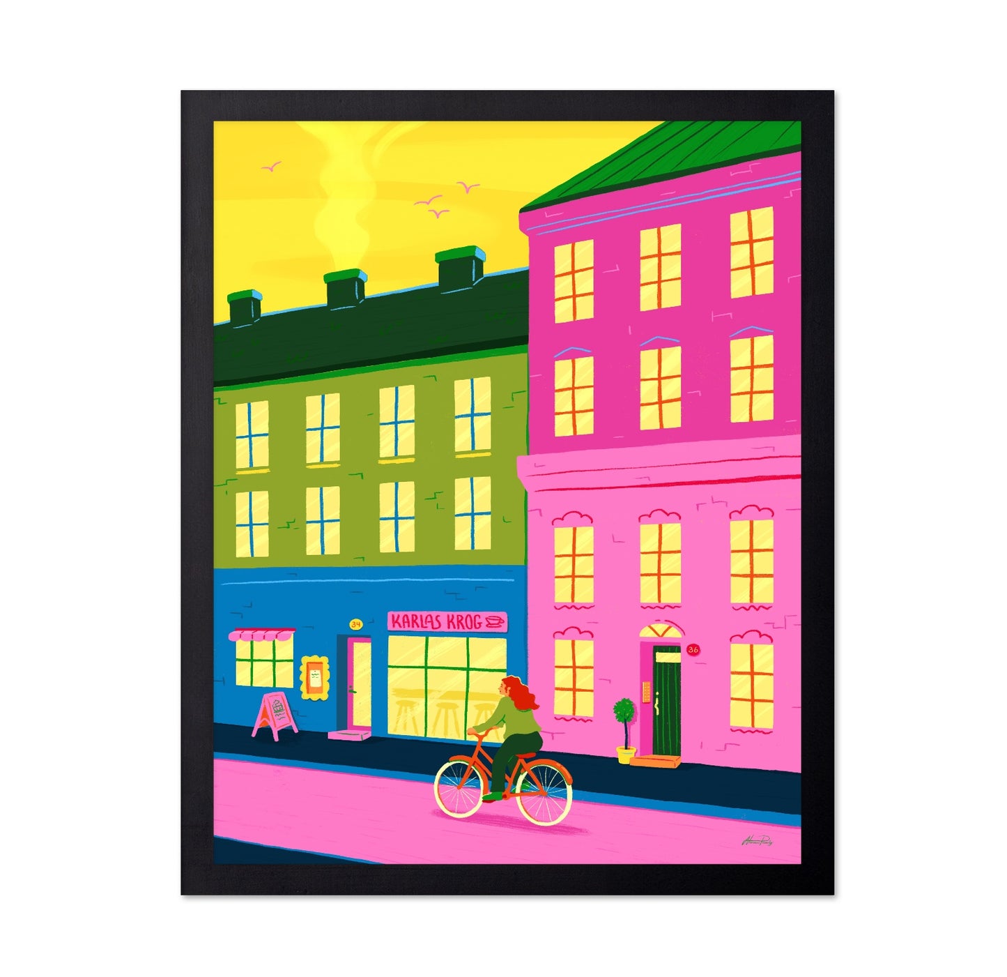 Colorful City Bike Ride