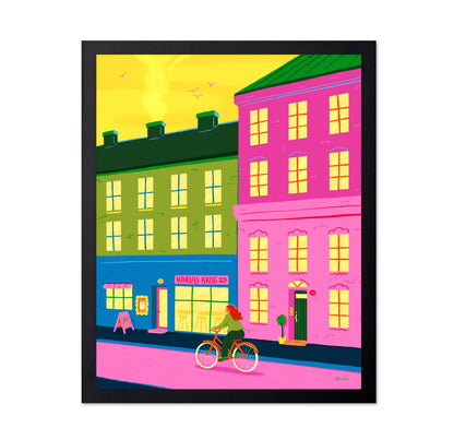 Colorful City Bike Ride