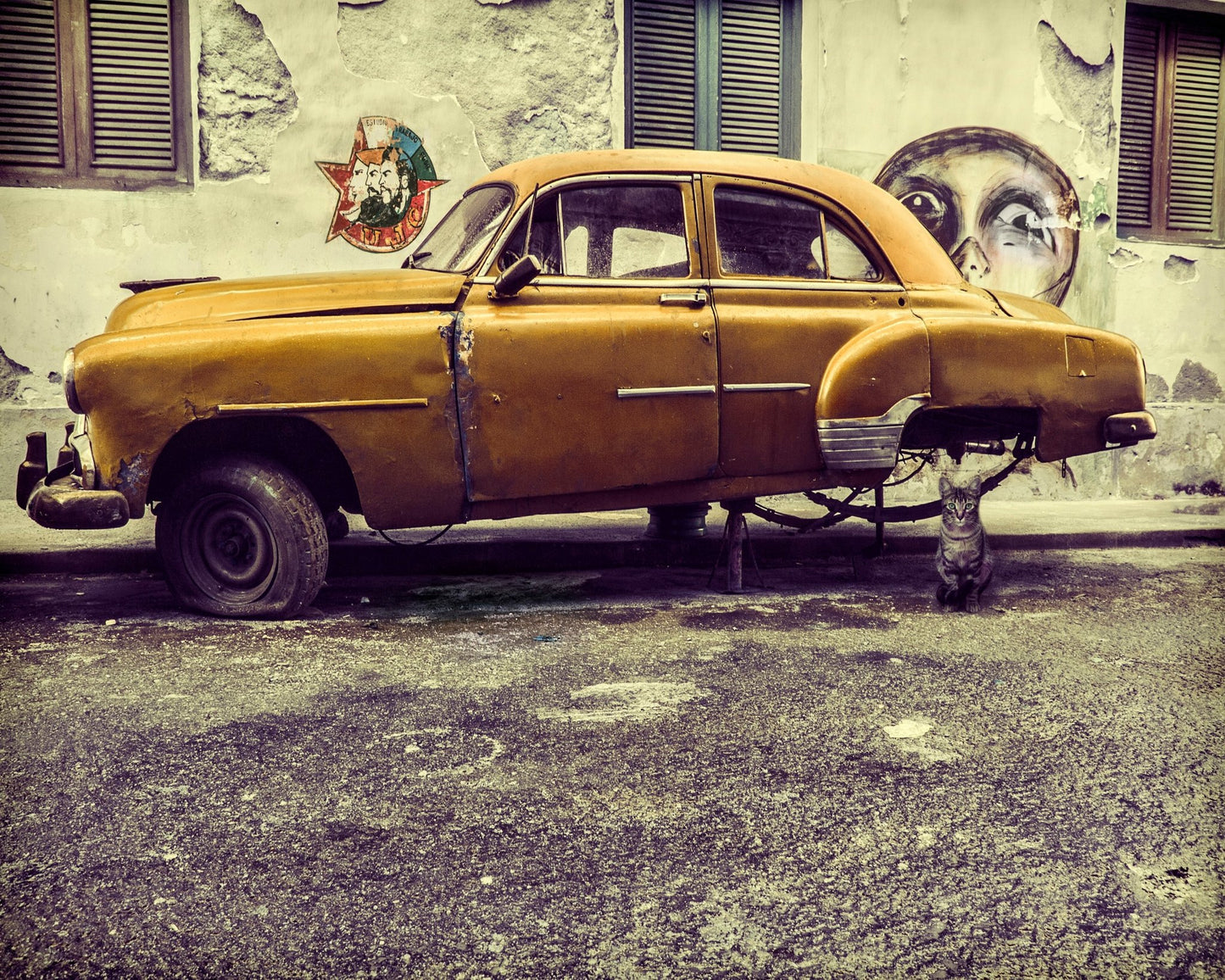 Rusty Car Street Scene