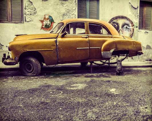 Rusty Car Street Scene