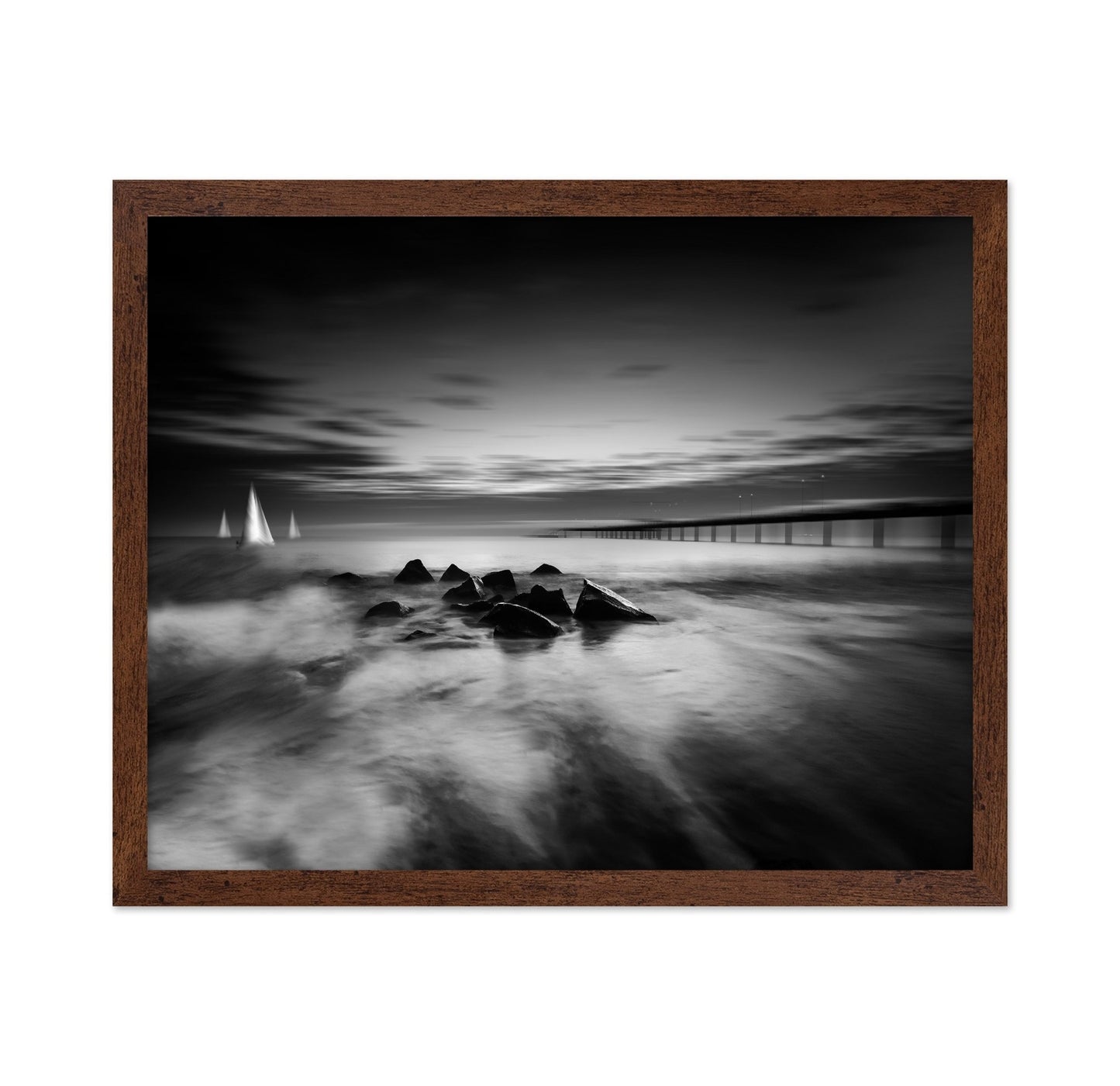 Pier And Sailing Night