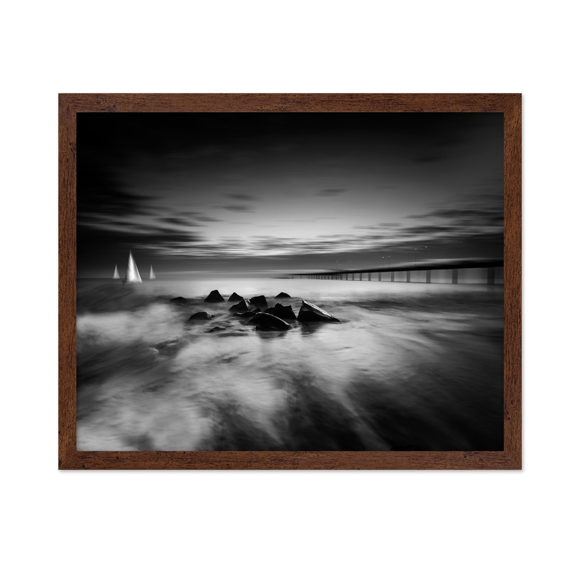 Pier And Sailing Night