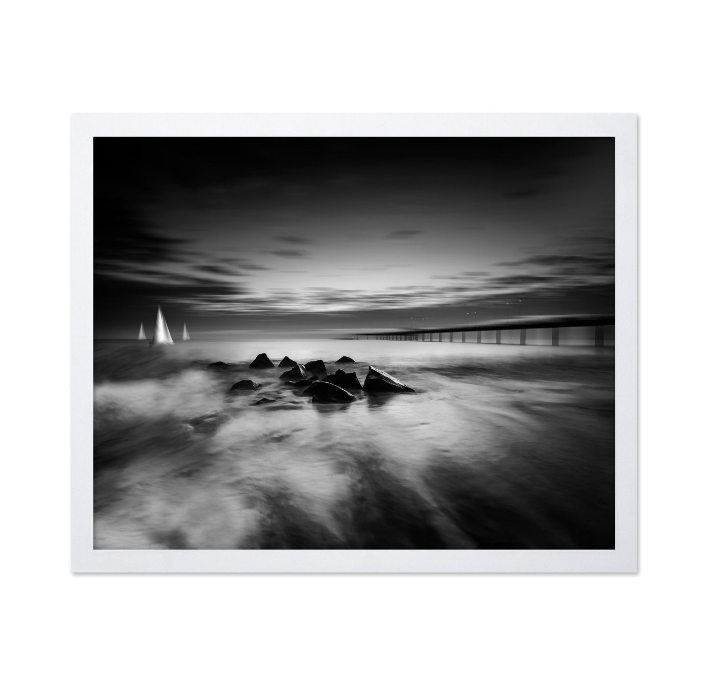 Pier And Sailing Night