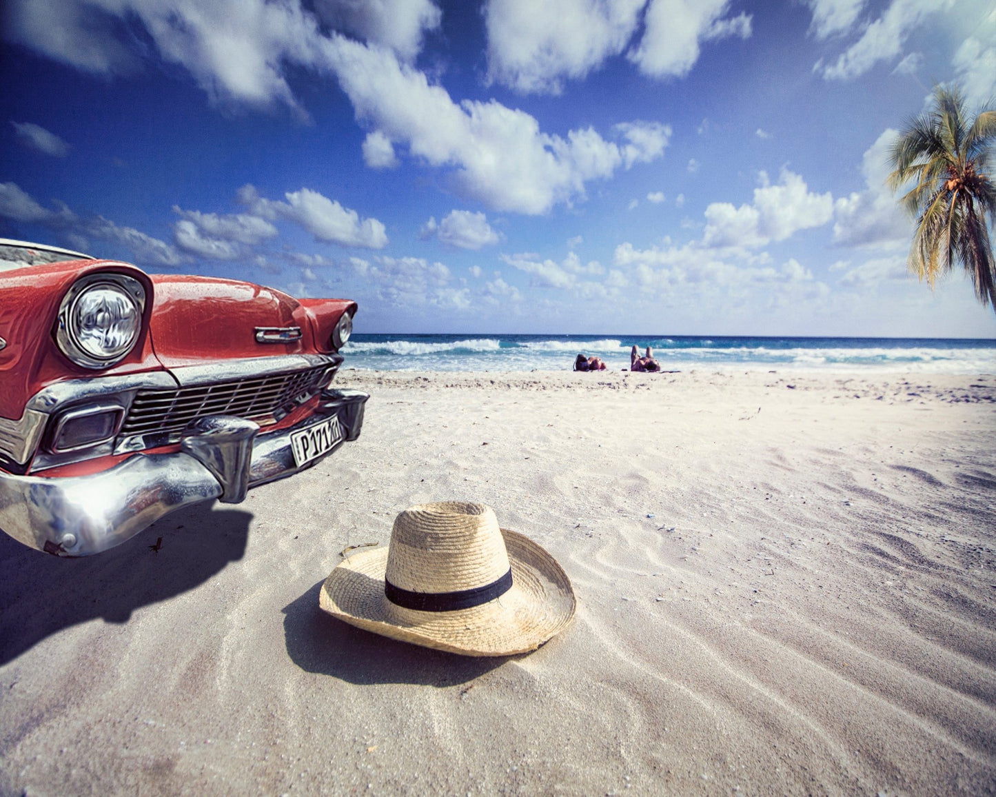 Beach Vintage Car