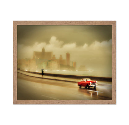 Vintage Red Car Coast
