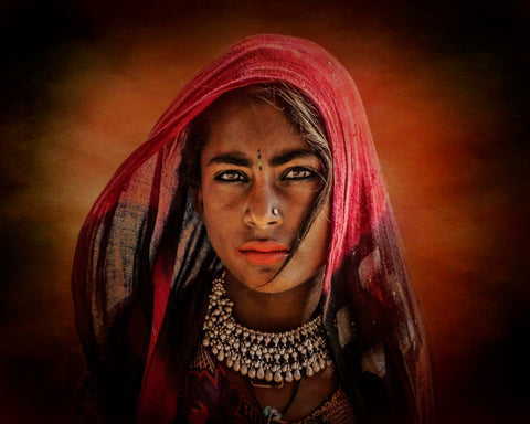 Red Veil Woman