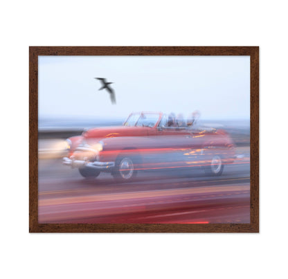 Blurred Red Classic Car