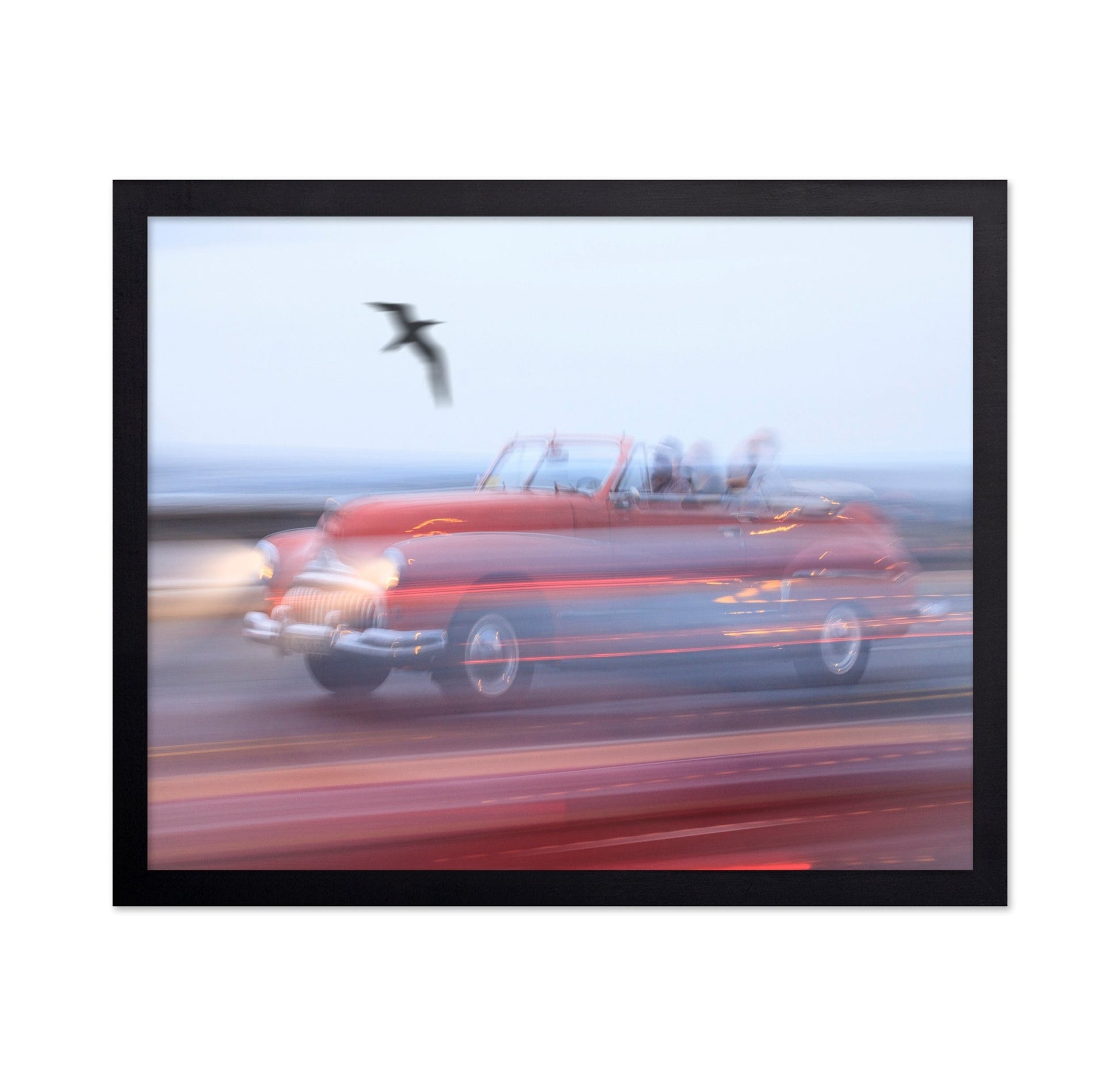 Blurred Red Classic Car