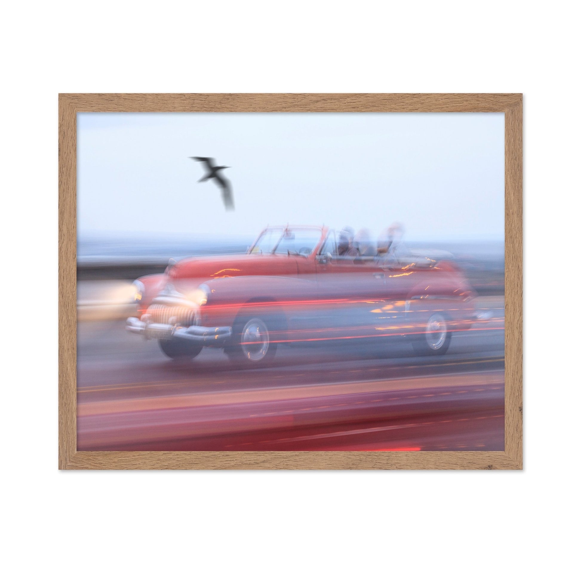 Blurred Red Classic Car