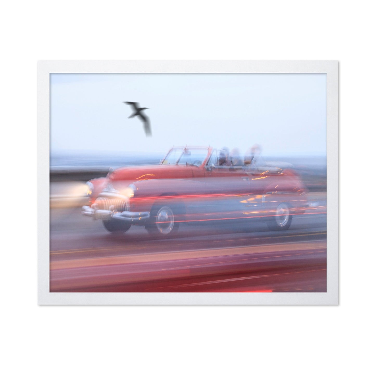 Blurred Red Classic Car