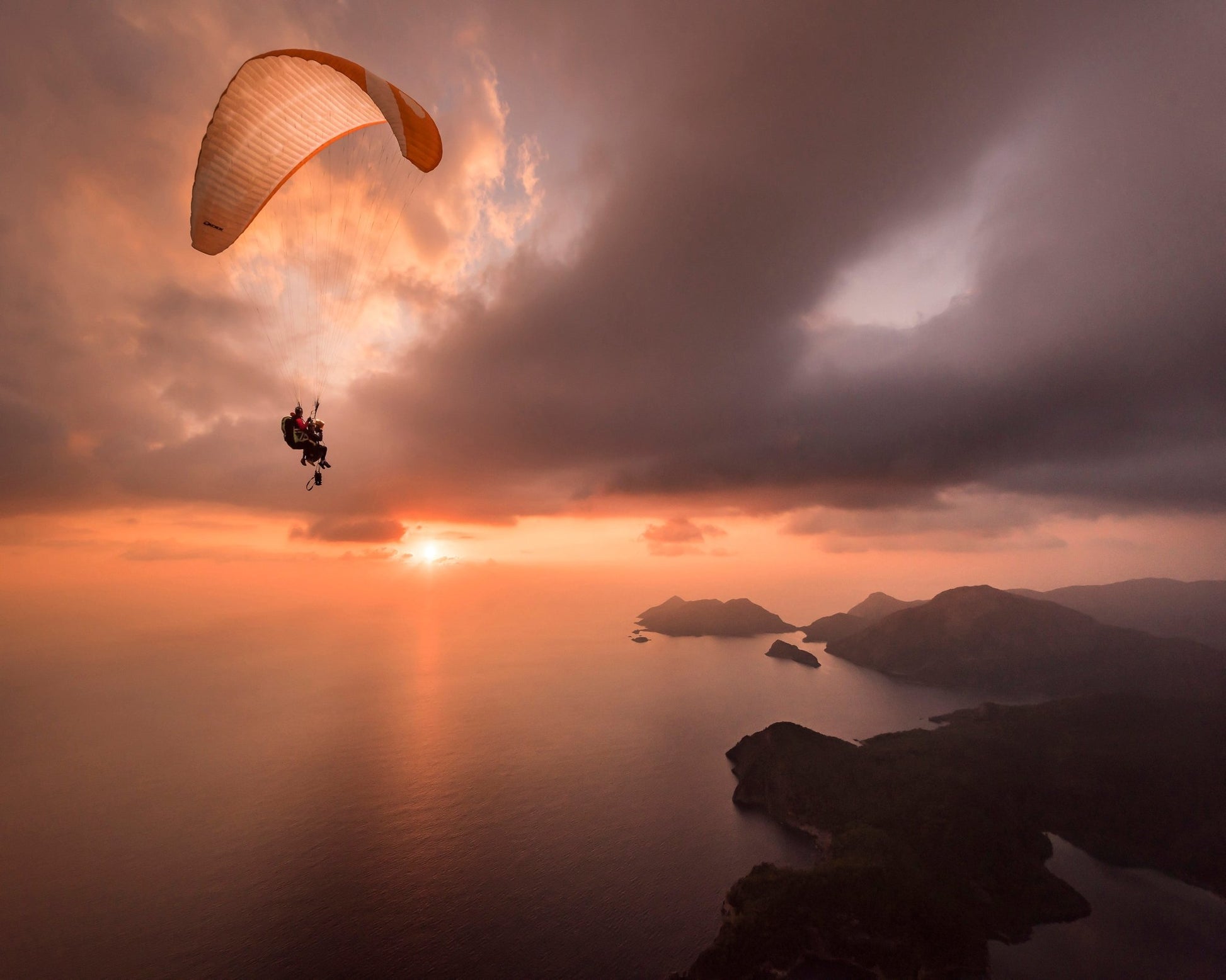 Sunset Paragliding View